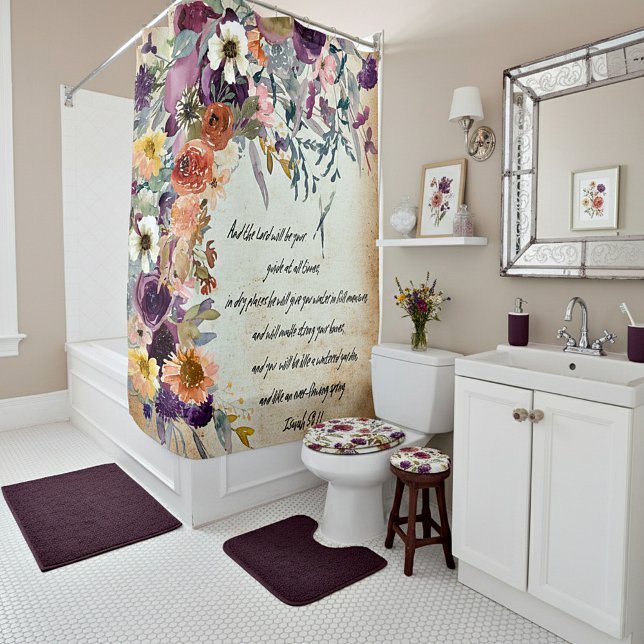 Be your guide, autumn floral mix   shower curtain (Creator Uploaded)