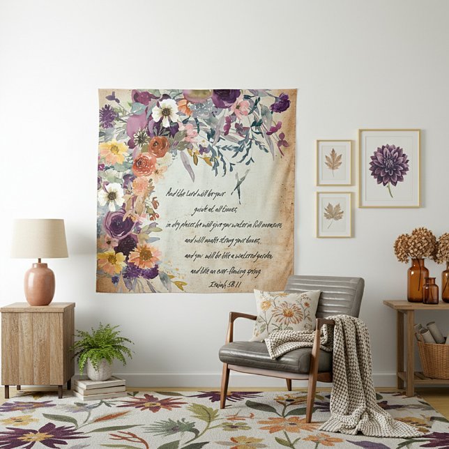 Be your guide, autumn floral mix   tapestry (Creator Uploaded)