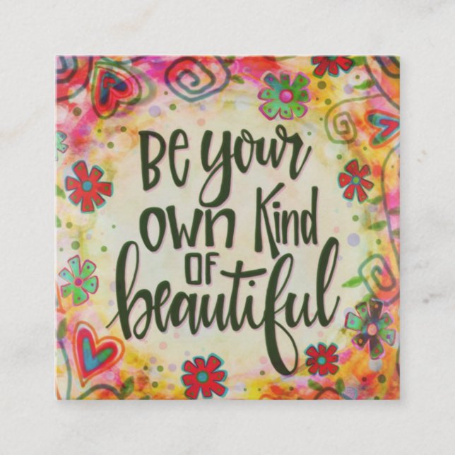 “Be Your Own Beautiful” Inspirivity Kindness Cards (Front)
