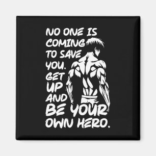 Be Your Own Hero - Anime Bodybuilding Gym Workout  Magnet