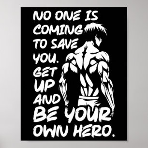 Be Your Own Hero - Anime Bodybuilding Gym Workout  Poster