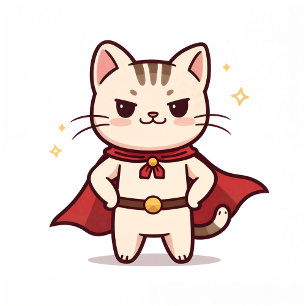 Be Your Own Hero Cute Cat Hero Poster