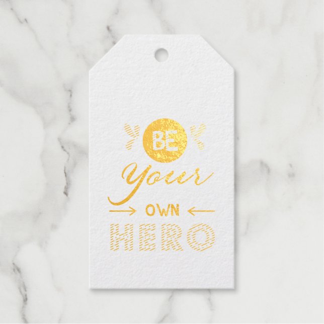 Be your own hero gift tags (Front)
