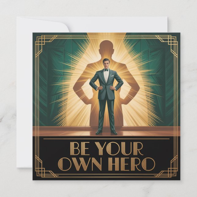 Be Your Own Hero Invitation (Front)