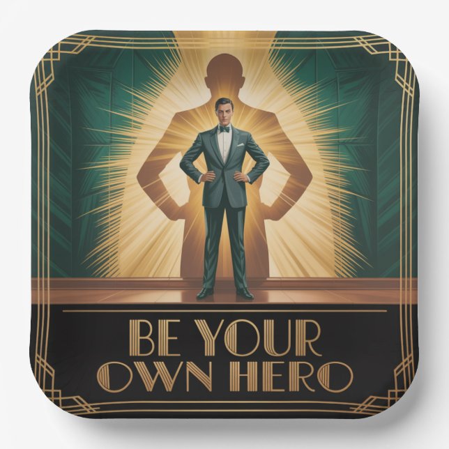 Be Your Own Hero Paper Plate (Front)