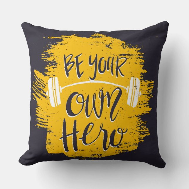 Be Your Own Hero Pillow (Front)