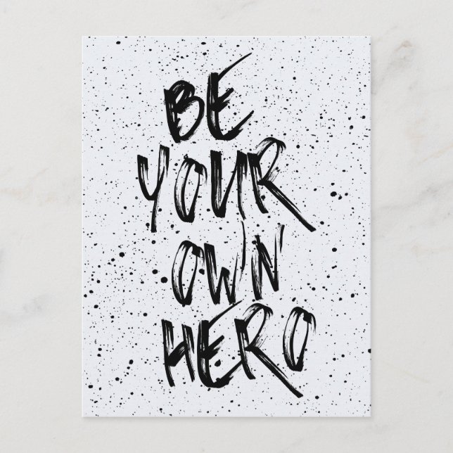 Be Your Own Hero Quote Postcard (Front)