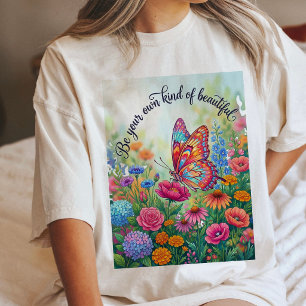 Be Your Own Kind Of Beautiful Butterfly Art Tri-Blend Shirt