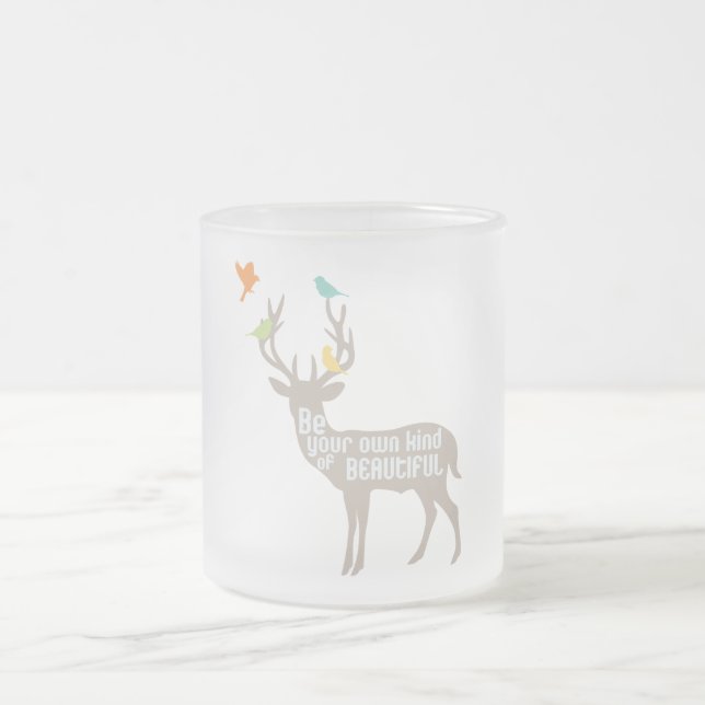 Be Your Own Kind of Beautiful Frosted Glass Coffee Mug (Center)