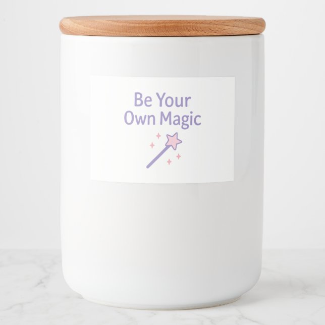 Be Your Own Magic Pastel Design Food Label (Front)