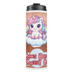 Be Your Own Rainbow Cute Unicorn Thermal Tumbler
