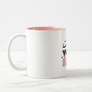 "Be Your Self" Inspirational Black and Pink Mug