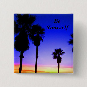 Be Yourself # 2_ Button_by Elenne 15 Cm Square Badge