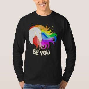 Be Yourself A Magical Unicorn With Rainbow Mane T-Shirt