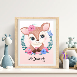 Be Yourself Animal Nursery Wall Art