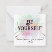 *~* BE YOURSELF AP62 Osho Love Self Flat Note Card