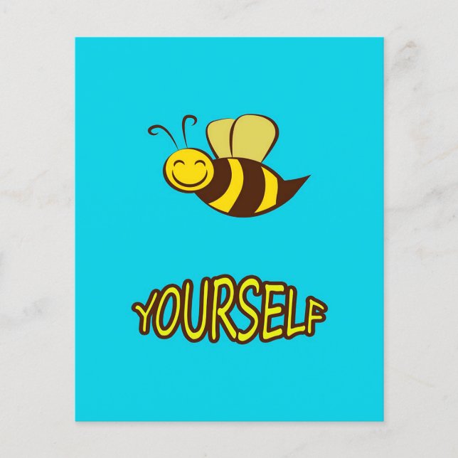 Be Yourself Bee Gifts ,I Love Bee, Beekeeping Gift Flyer (Front)