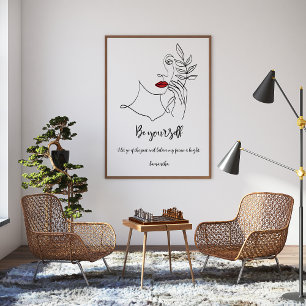 Be Yourself Boho Motivational Custom Quote Poster