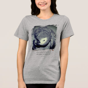 Be Yourself Cute Parrot Quote Inspirational  Tri-Blend Shirt