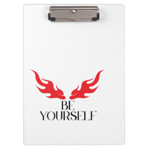 Be Yourself – Empowering Minimalist Quote Design f Clipboard