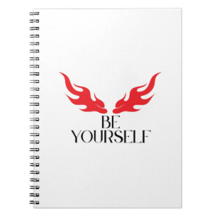 Be Yourself – Empowering Minimalist Quote Design Notebook