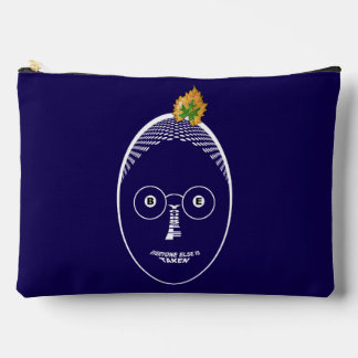 Be Yourself Face, White Ink Accessory Pouch