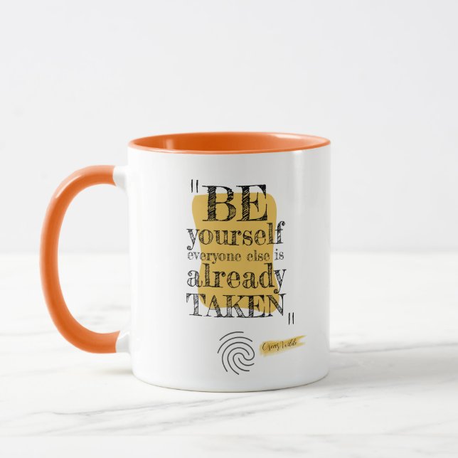 Be yourself fingerprin Inspirational quotes Two-To Mug (Left)