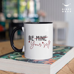 Be Yourself Inspirational Quote Valentine White Mug