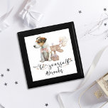 Be Yourself Jack Russell Puppy Illustration Gift Box<br><div class="desc">Delight in the charm of the "Be Yourself Jack Russell Puppy Illustration" gift box, featuring an adorable illustration of a Jack Russell puppy standing next to a mailbox with soft white balloons emerging from it. This endearing scene, complete with a gift, makes it an ideal addition to any nursery room,...</div>