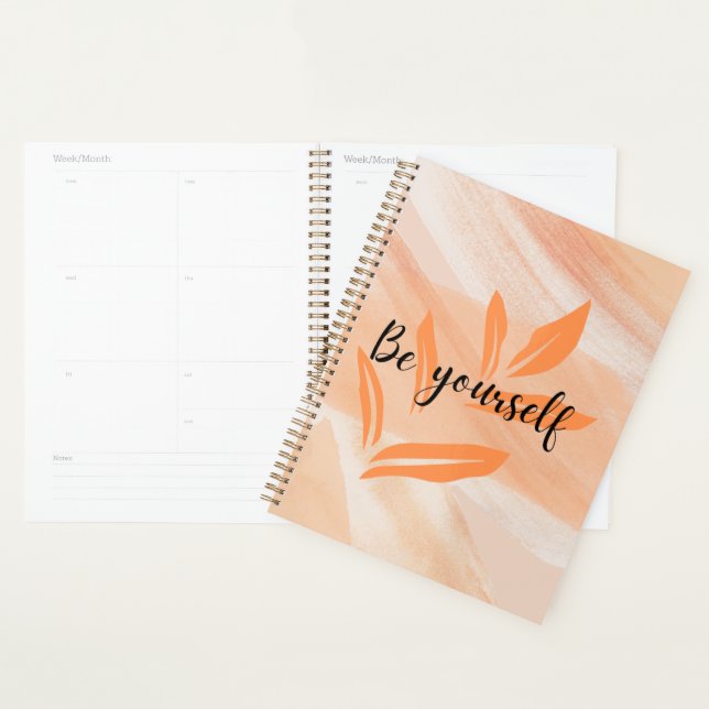 Be yourself, Orange pattern  Planner (Display)