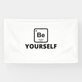 Be yourself periodic table slogan banner