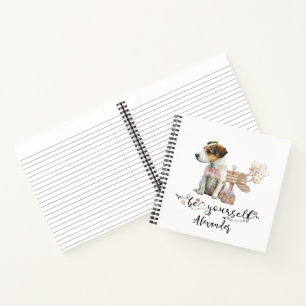 Be Yourself Personalised Jack Russell Puppy Notebook