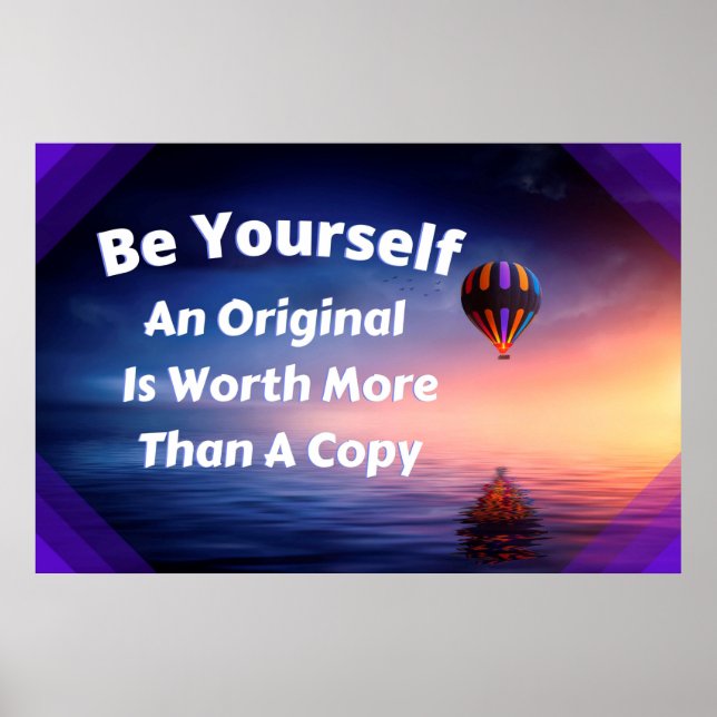 "Be Yourself" Personalised Wall Art Poster (Front)