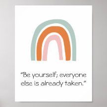 Be Yourself Quote Poster