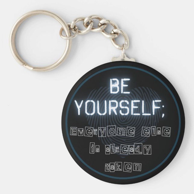  Be Yourself Round Double-Sided Keychain (Front)
