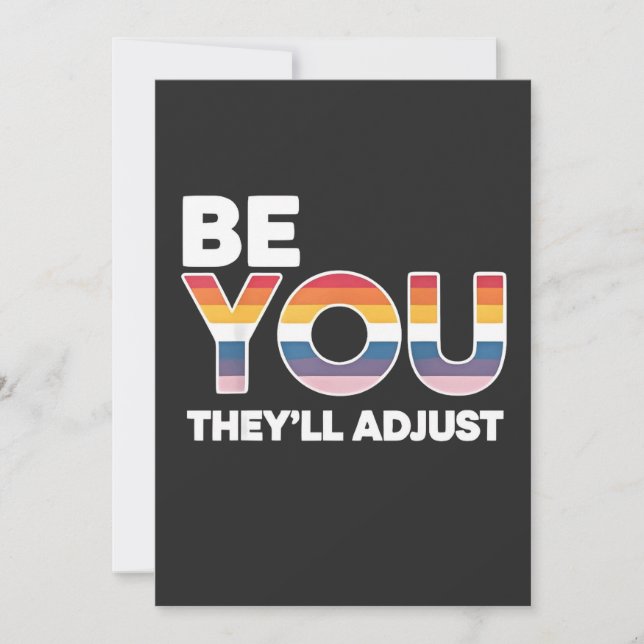 Be Yourself, They’ll Just Adjust Pride Month LGBTQ Announcement (Front)