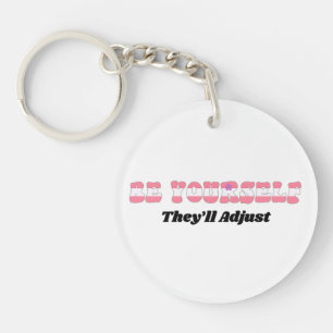 Be Yourself They'll Adjust Sapphic Flag Colours  Key Ring