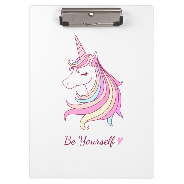 Be Yourself Unicorn Clipboard (Front)