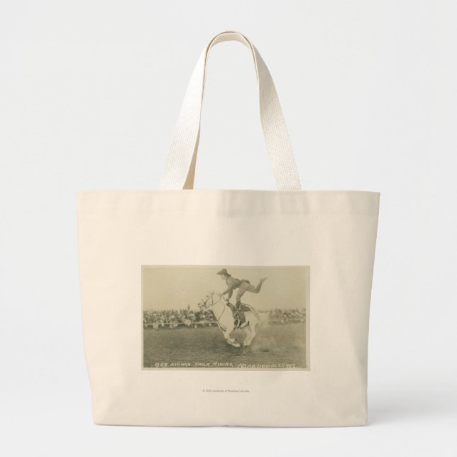 Bea Kirnan trick riding. Large Tote Bag (Front)