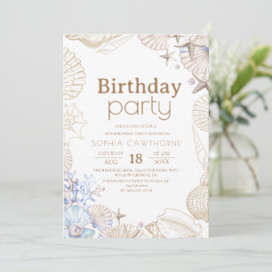 Beach 18th Birthday Party Invitation