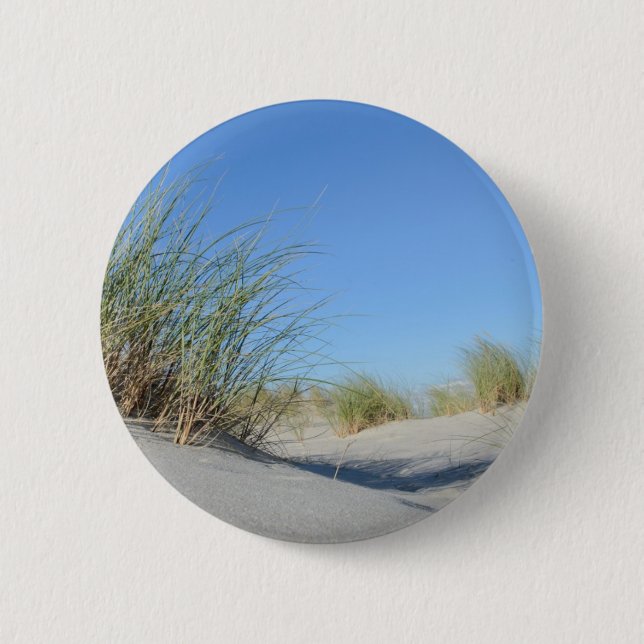 beach 6 cm round badge (Front)