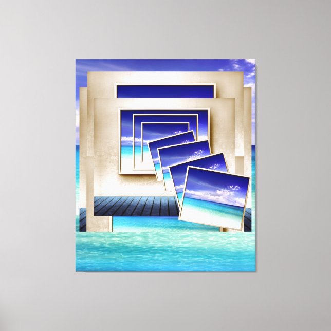 Beach: A Picture Within Canvas Print (Front)