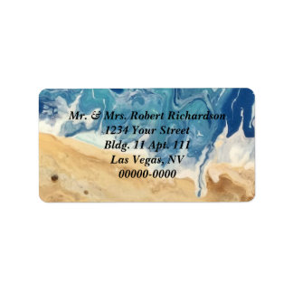 Beach Abstract Address Large Labels ( 5 lines)