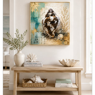Beach Abstract Seashell Wall Art
