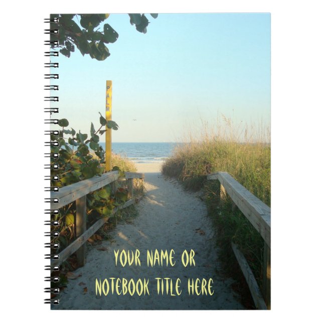 Beach Access Personalised Notebook (Front)