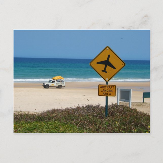 Beach Airstrip on Fraser Island Postcard (Front)