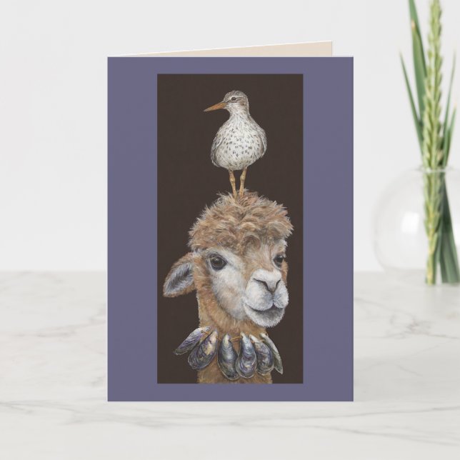 Beach Alpaca card (Front)