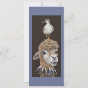 Beach Alpaca flat cards