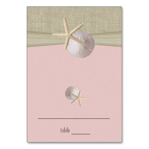 Beach Amore' Pink Seating Card