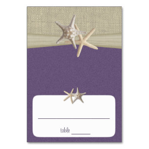 Beach Amore' Purple Seating Card